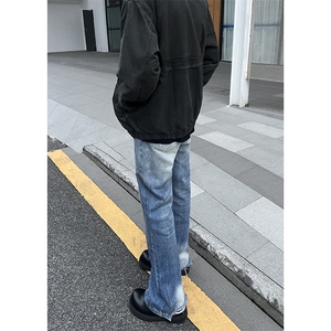 B221 美式ins高街暗黑小众个性宽松直筒牛仔裤 LK23140-P65 控88图片