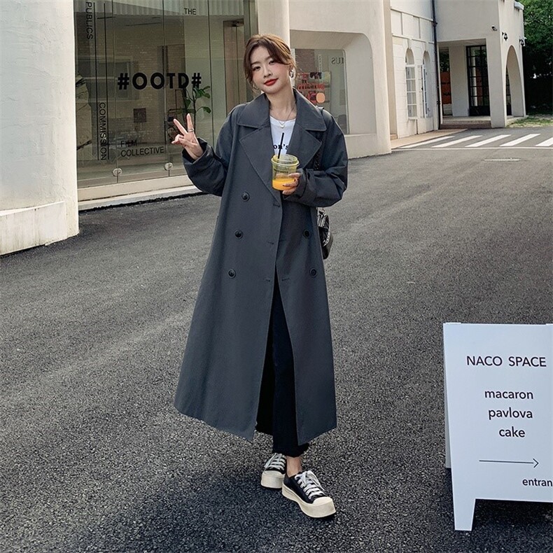【新款现货】2022秋高品质过膝风衣251-610-P155-218,女装风衣,浙宝189