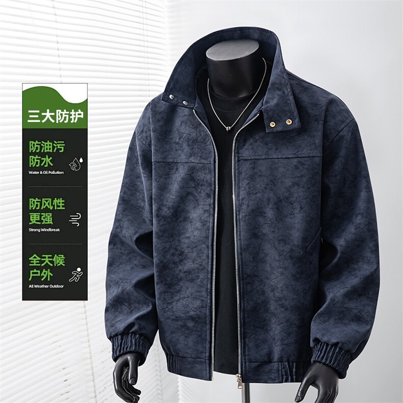 得物2026春季新款男女同款美式复古皮衣夹克青少年简约休闲外套潮,男装夹克,星座1402-1