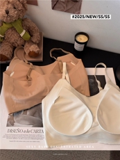 一片式无痕内衣小胸聚拢上托防下垂无钢圈舒适透气文胸罩，女装背心吊带，梦白服饰厂