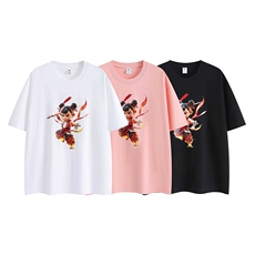 2025新款纯棉T恤图案哪吒柔软舒适透气吸汗,男装T恤,星座1407,四季星座 2025新款纯棉T恤图案哪吒柔软舒适透气吸汗,男装T恤,星座1407,四季星座