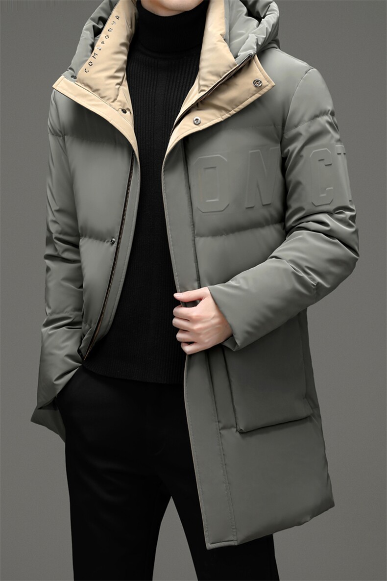 冬季新款连帽长款羽绒服中青年男士商务休闲外套SNNYR86R016-P295,男装羽绒服,电商B212（原钱塘6029）