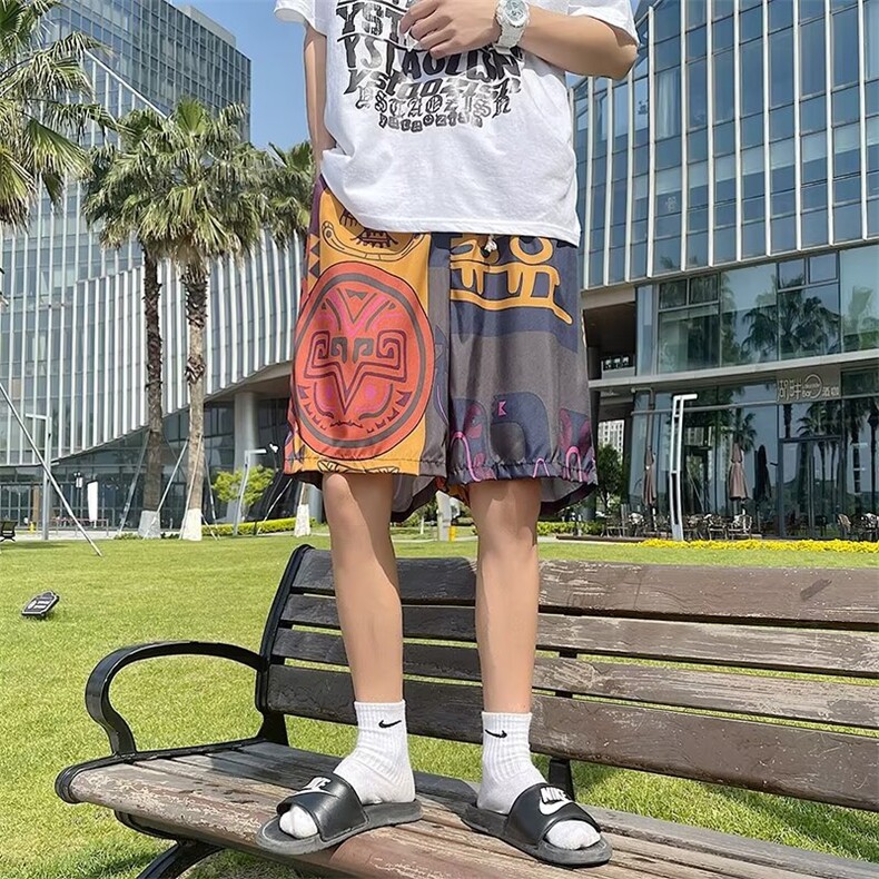 沙滩短裤男士韩版潮流痞帅气夏威夷百搭2024夏季五分裤K5530-P23,男装牛仔裤,星座412-3