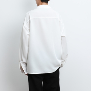 港风大码美式vibe潮牌痞帅翻领长袖衬衫男 XZ213-CS8807-P55控68图片