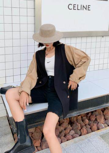 秋款拼接西装,女装西装,品炫姿