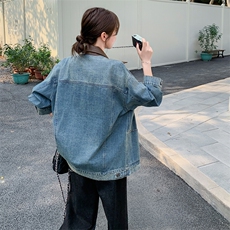 有货春秋撞色牛仔外套1045P145K218，女装短外套，2C176