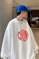 秋季港风男china字母印花圆领长袖套头大码卫衣A071-W557-P40，男装卫衣，电商A071