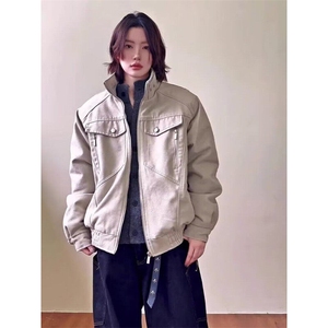 蛇年限定座山雕棉服男冬季加绒加厚蟒纹帆布夹克短款工装棉衣外套
