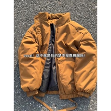 现货冬季美式休闲加厚雪山外套夹克立领纯色三防户外工装棉服，男装夹克，电商A486