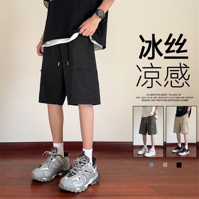！2025夏季新款男士冰丝短裤速干工装五分裤DK322特P28图片