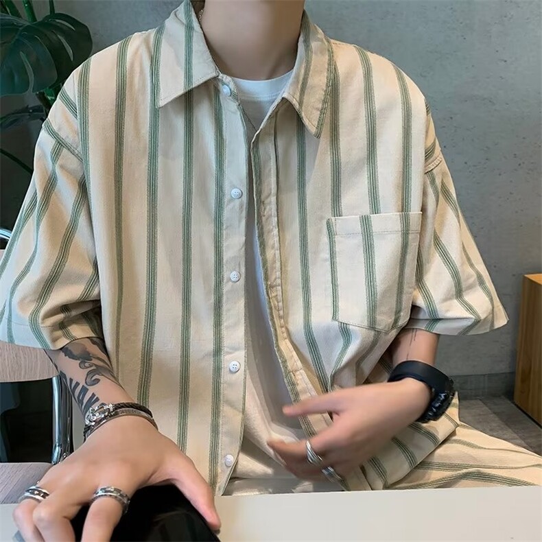 青春流行潮流男日常ins日系纯色新款标准衬衫CS6P32,男装衬衫,星座1116-2