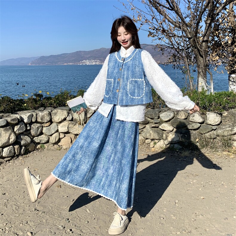 2026春款xian货韩版时尚三件套2C090-9053-P190-K298,女装套装/套裙,2C090