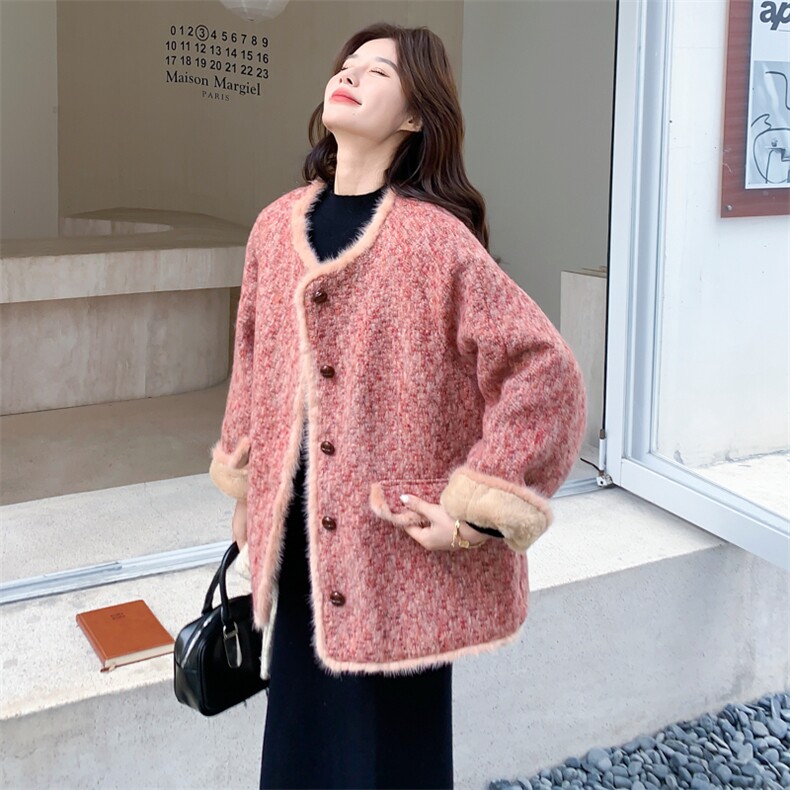 【新款】大货已出加厚小香风毛呢外套2C131-706-P225K328,女装短外套,2C131