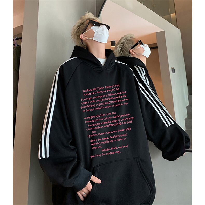 抖音得物供货提供视频秋冬重磅美式宽松织带连帽卫衣0407,男装卫衣,电商A486