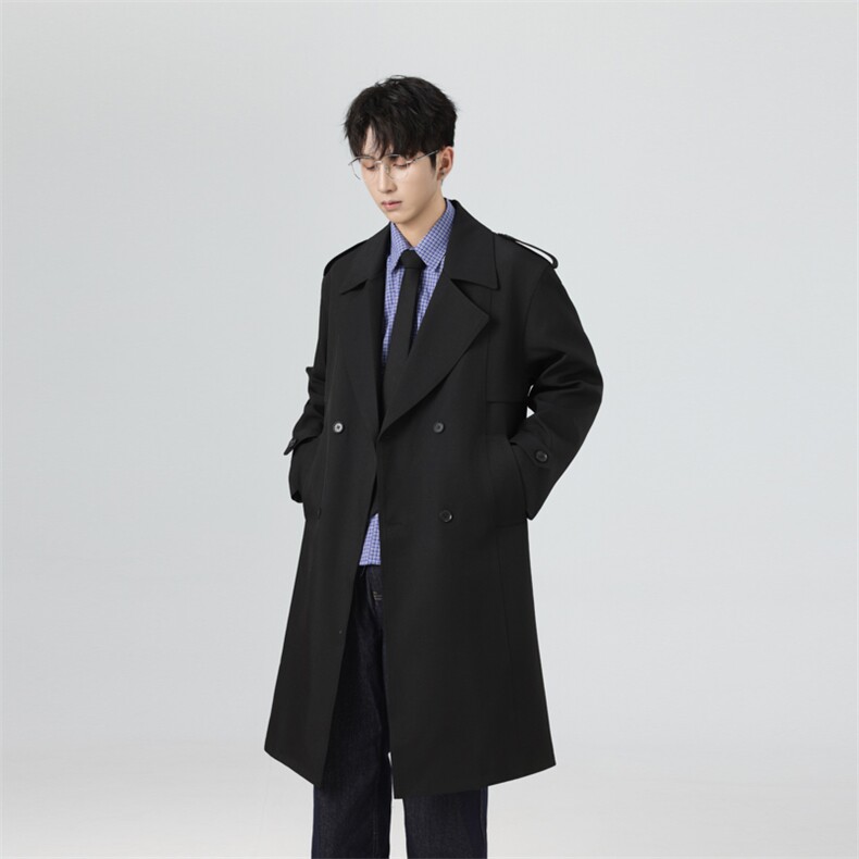 高品质猎装宽松秋季长款潮牌风衣外套XZ402-2P138控168-XZ402-2,男装风衣,星座402-2