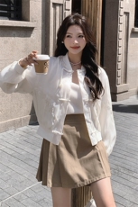 【现货】新中式轻风白蕾丝刺绣上衣休闲短外套防晒衣空调服，女装短外套，先锋丽姿