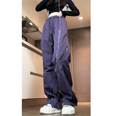 新款直筒冲锋裤女生宽松阔腿裤防风防水登山裤小个子工装裤，女装休闲裤，电商A337