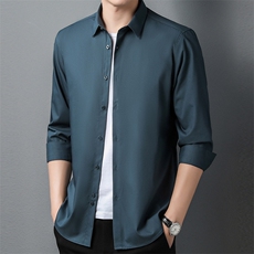 DN92201男式2023年春季新款长袖衬衫男装商务时尚休闲衬衣P63，男装衬衫，电商B360