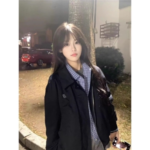 流行日系气质时尚百搭新款慵懒文艺夹克潮流简约513AJK2386P72,暗黑系外景拍摄服装搭配图片