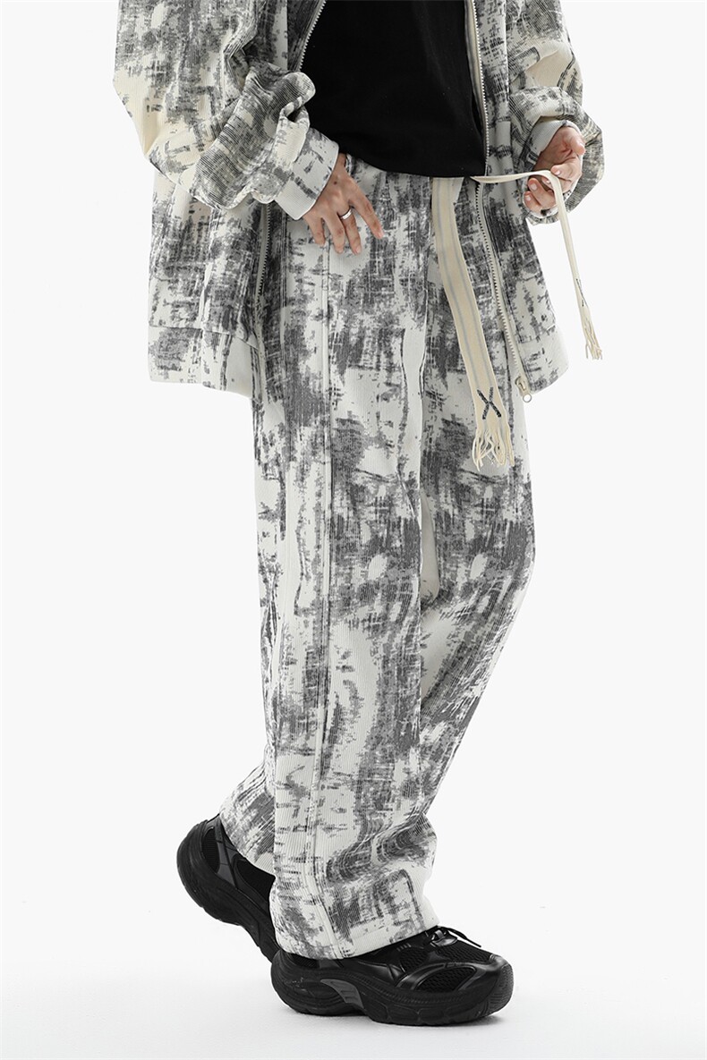 8XL-M超大码加绒加厚保暖扎染休闲套装TZ104-P98控118,男装休闲套装,电商D206-1