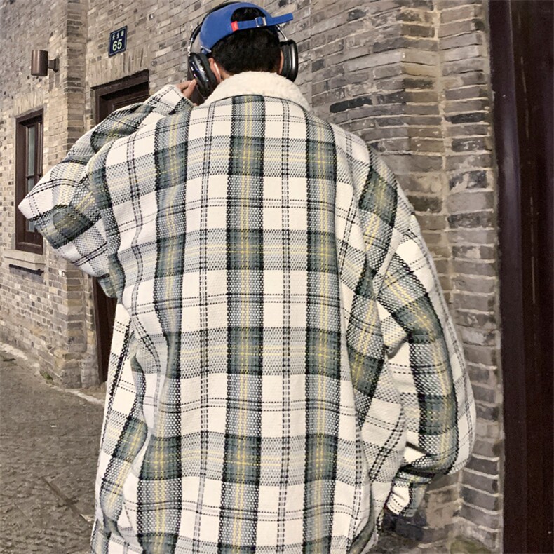 羊羔毛加绒加厚棉服外套男冬季百搭情侣棉衣M166P115控148,男装棉衣,电商A157