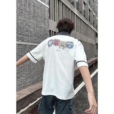 网图有货66号公路半拉链撞色哥特元素短袖翻领Polo衫A625-P38，男装Polo衫，星座1505
