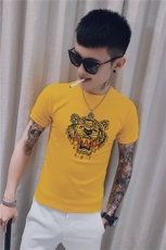 夏天短袖虎头刺绣T恤社会精神小伙半袖修身体恤男C301B-DT07，男装T恤，电商C301B