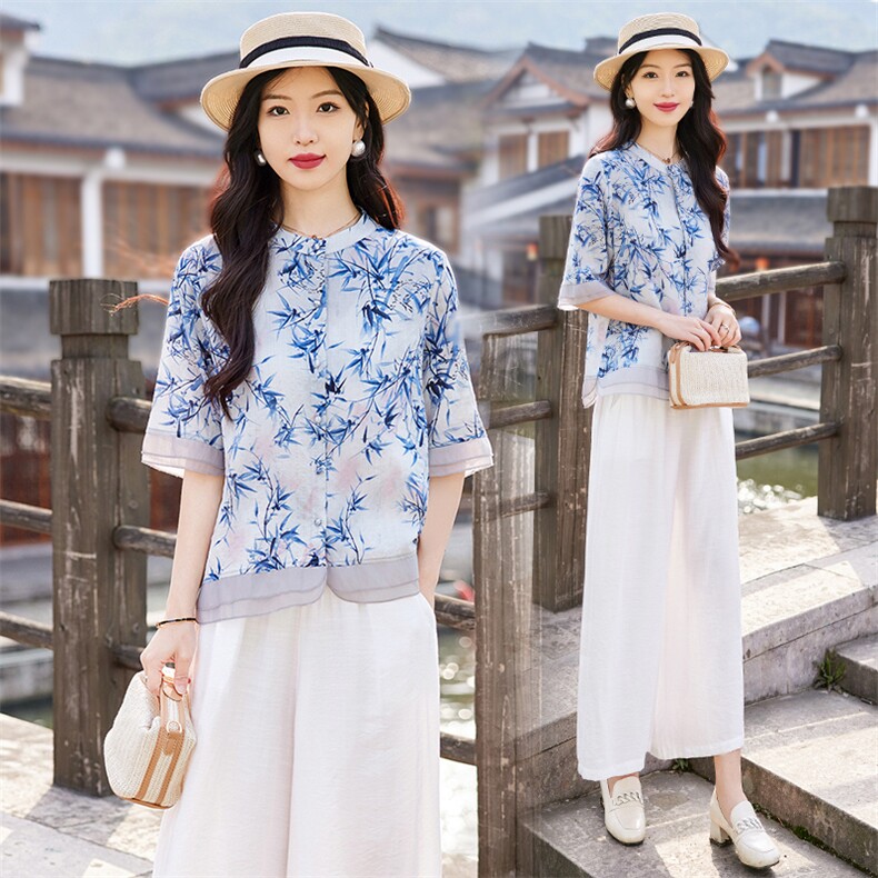 现货现货现货2024年夏季新款棉麻套装两件套女,女装套装/套裙,阳光伊恋