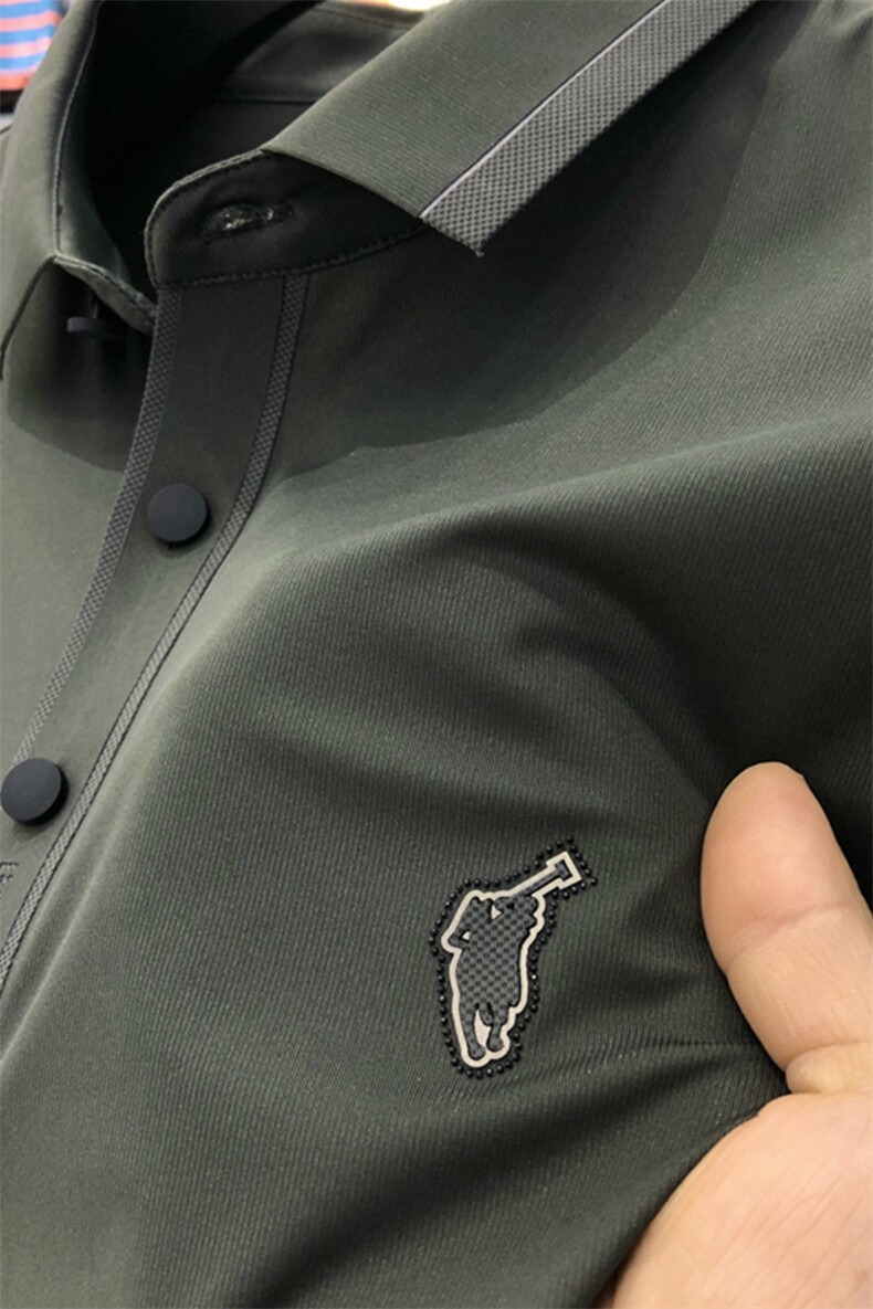 男士短袖T恤保罗polo衫2023夏季新款中年休闲男装半袖翻领体恤衫,男装Polo衫,电商B212（原钱塘6029）