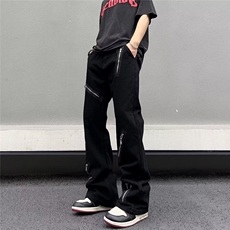 风拉链设计感小众牛仔裤男ins潮牌痞帅嘻哈宽松炸街长裤NZ1199，男装牛仔裤，星座1116A（原606A-3）