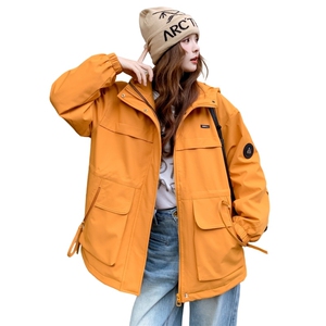 洋气炸街加绒加厚派克棉服女2025冬新款韩系高级感休闲冲锋衣外套图片