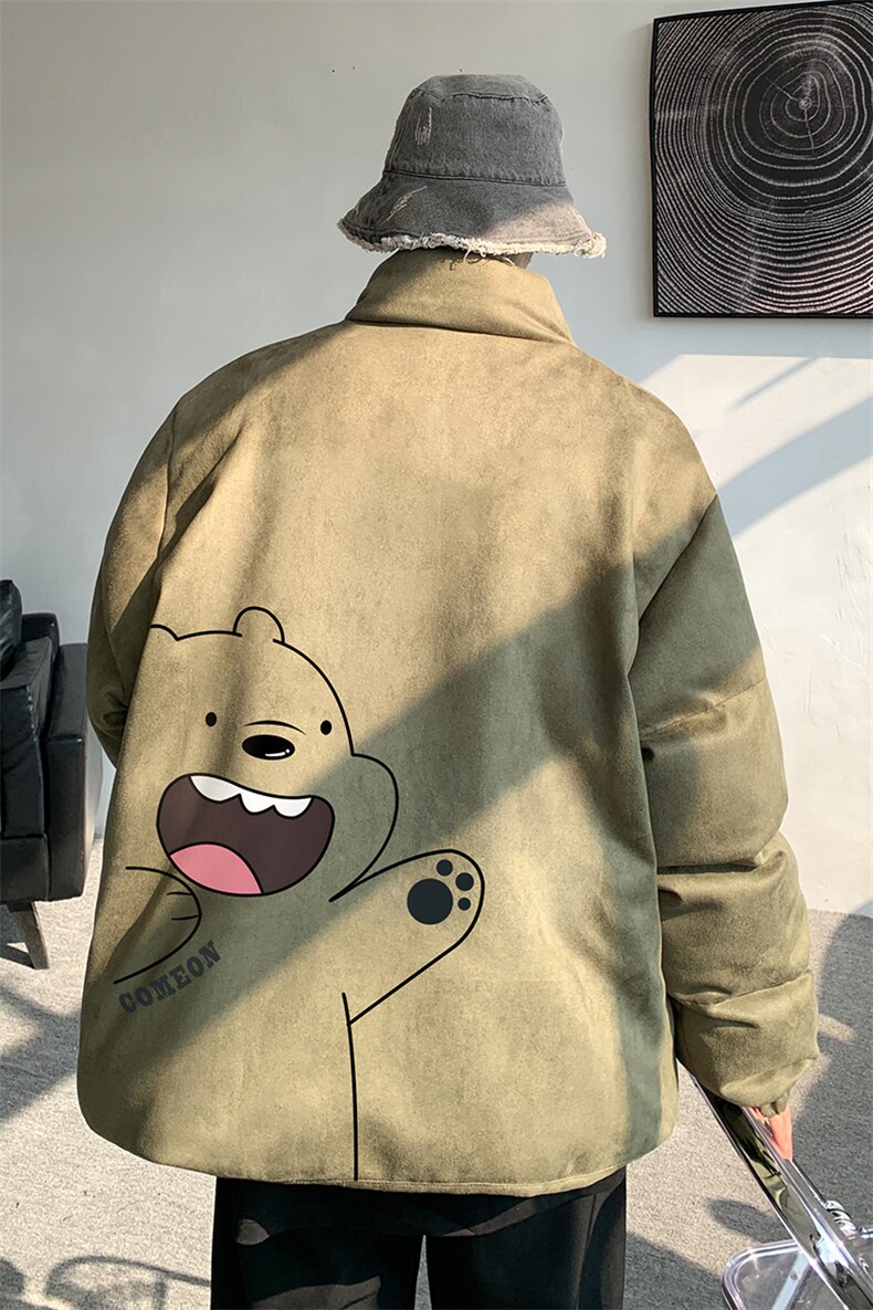 麂皮绒棉衣男大码立领棉袄子男羽绒棉服JM87131-P110,男装棉衣,电商A040