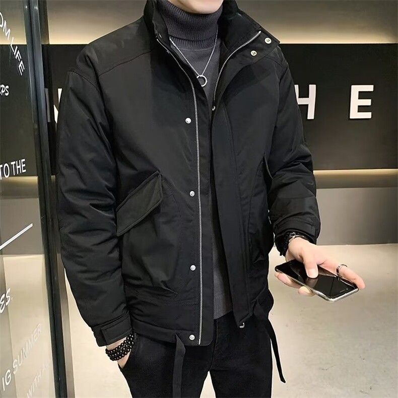 春秋季夹克男韩版潮流百搭纯色男装衣服2026新款休闲上衣春装图片