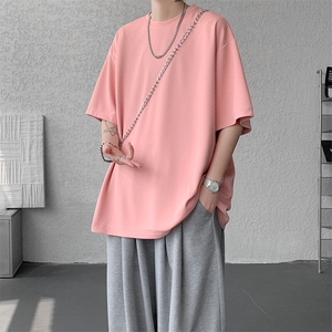 8XL-M高品质重磅棉光版纯色短袖T恤百搭款半截袖五分袖DX332特P23图片