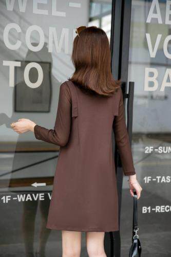 2021秋季新款简约，休闲，通勤风，假两件套连衣裙，女装连衣裙，衣佳佰分