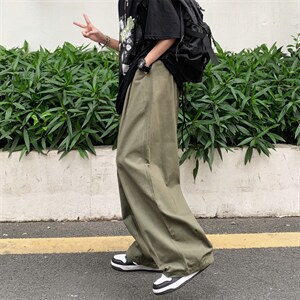 218-1-P45-KK059夏季宽松休闲阔腿裤图片