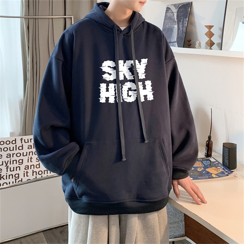 抖音品质秋季320G华棉男士连帽大码印花卫衣WYH2478-P45控68,男装卫衣,电商B370