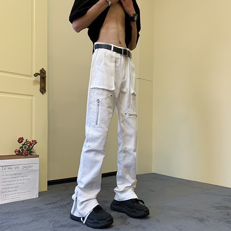 2025春夏新款工装裤伐木裤口袋拉链机能风休闲裤 1611B-KK01-P60图片