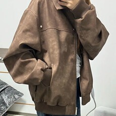 新款皮衣夹克男宽松休闲美式复古潮流百搭上衣服外套J888-P54，男装夹克，星座208-5