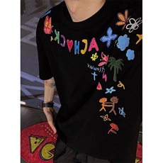 印花短袖T恤夏季潮流T恤衫纯棉310A-4-T102-特批20，男装T恤，星座310A-4