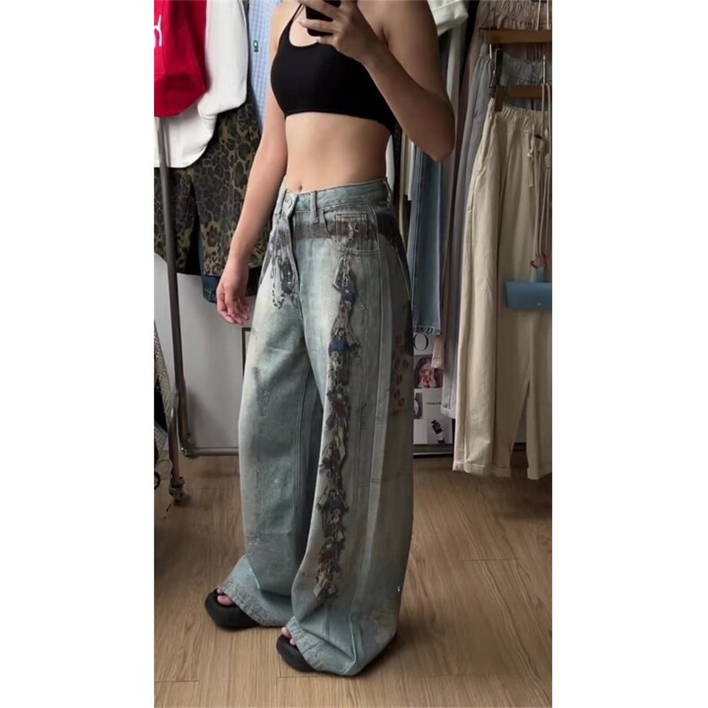美式高街数码3D印花牛仔裤ZK0416-特批50,男装牛仔裤,星座313A(原308A-2)