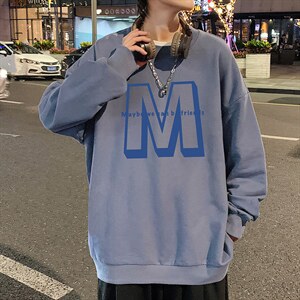 S6260-P28  秋季圆领卫衣男大码韩版宽松长袖外套图片