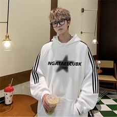 美式三杠条纹复连帽卫衣秋冬男女宽松长袖SWY2471-P55控8850棉，男装卫衣，电商B370