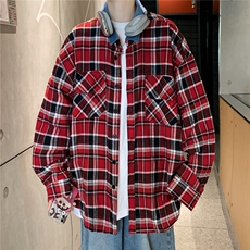 新款潮流男格子衬衫W1321P38，男装衬衫，星座1116-2