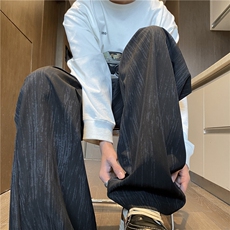 夏季新款潮流扎染纹理百搭宽松休闲冰丝裤B315-K25684-特p30控58，男装休闲裤，电商B315