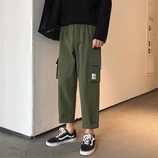 加绒2021九分裤潮流宽松运动休闲工装裤5106-P30加绒批35，男装休闲裤，星座718-1