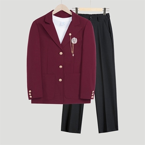 学院风dk制服男套装学生西服外套jk西装衬衫西裤班服潮W6618-P113图片