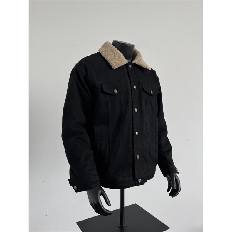 【有货】866CC-P75羊羔毛棉服外套男加绒加厚翻领牛仔夹克,男装夹克,星座1007（原301D）