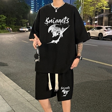 套装！华夫格套装短袖T恤短裤男HTZ536-特p：38，男装牛仔裤，电商B371