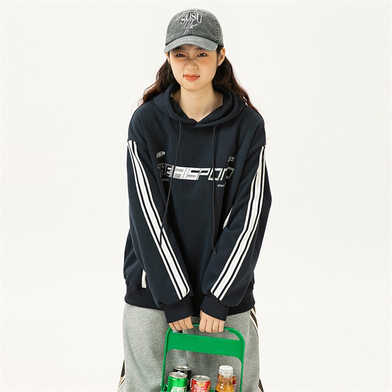 2025秋季新款男装日系潮牌拼色宽松卫衣连帽休闲外套WY588-F89,女装短外套,电商A101（原外27）